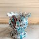 Vase verre moucheté verreries de Clichy Pantin
