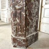 Red marble fireplace late 19th century