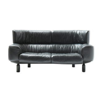 Bull sofa in grey leather by Gianfranco Frattini for Cassina 1987