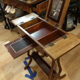 Lyre dressing table in solid Cuban mahogany period Directoire