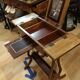 Lyre-shaped dressing table in solid Cuban mahogany from the Directoire period