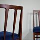 Stylish Set Of 4 Vintage Midcentury A. Younger Afromosia And Velvet Chairs.