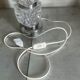 Lampe de table moderniste en verre texturé et chrome Peill & P