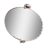Beveled oval mirror