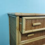Rattan and bamboo dresser