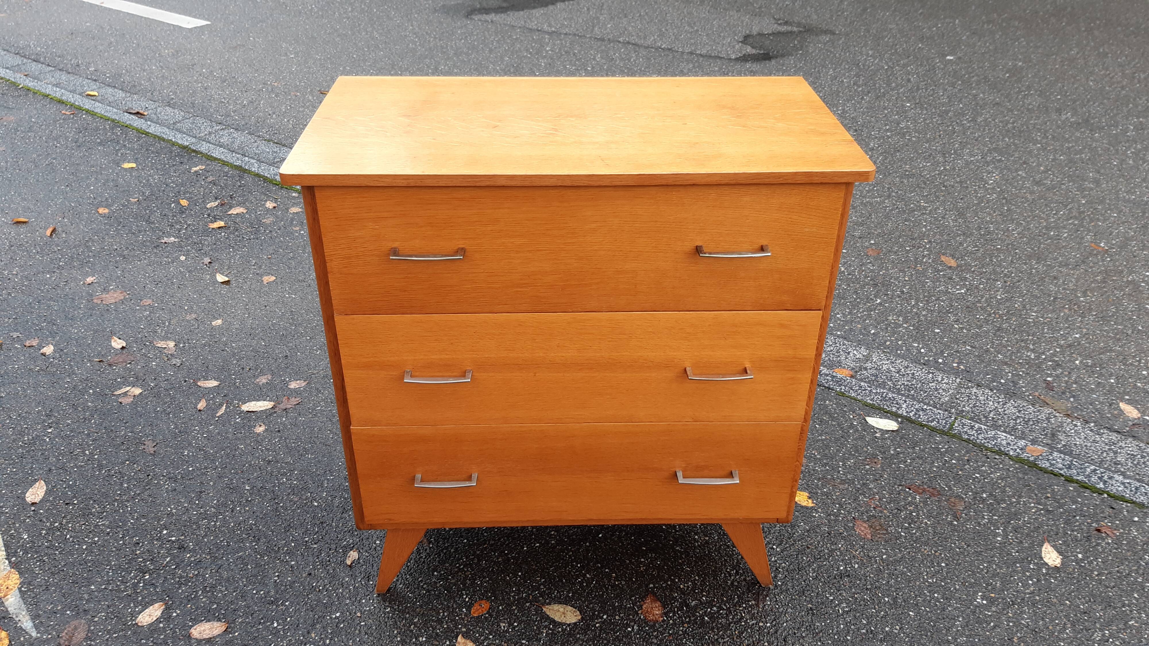 Vintage chest of drawers compass feet