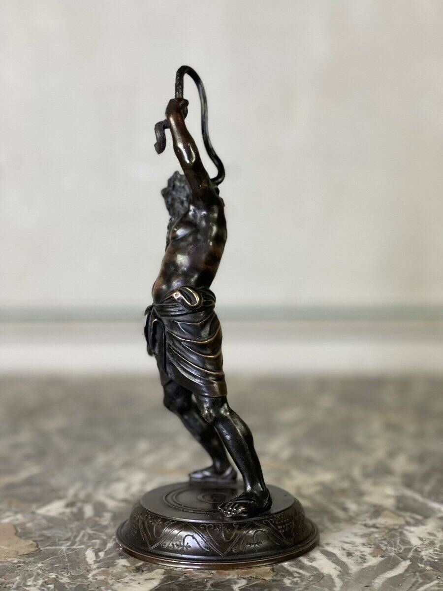 Silenus, bronze sculpture after the antique, 19th century