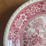 Set of twelve flat plates Villeroy & Boch – Rusticana, English cottage design, pink colour.
