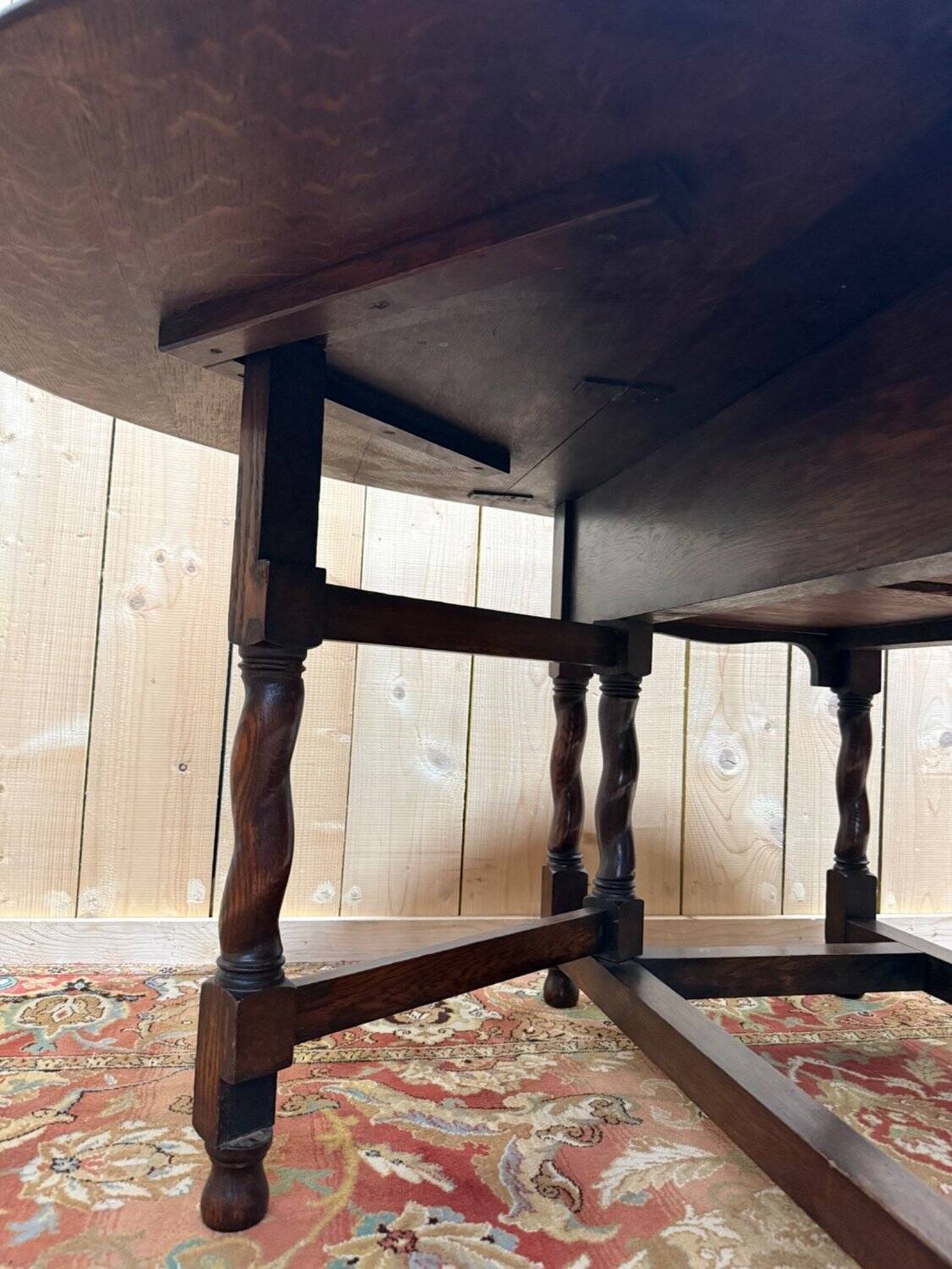 Gateleg Table – Jacobean Style – Thos Turner Manchester – Solid Oak