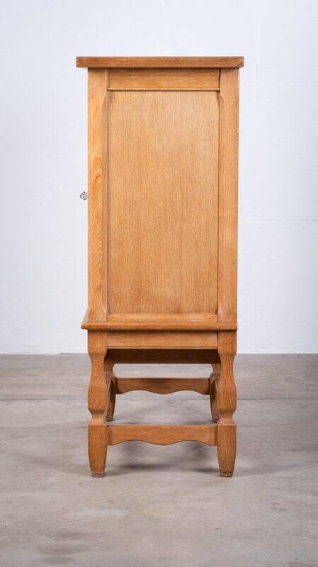 Brutalist Oak Cabinet by Henning Kjærnulf, Denmark, 1960s