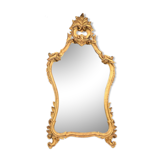 Louis XV-style gilded wooden mirror