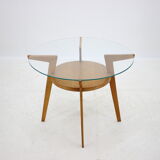 1960s Oak and Glass Coffee Table, Czechoslovakia