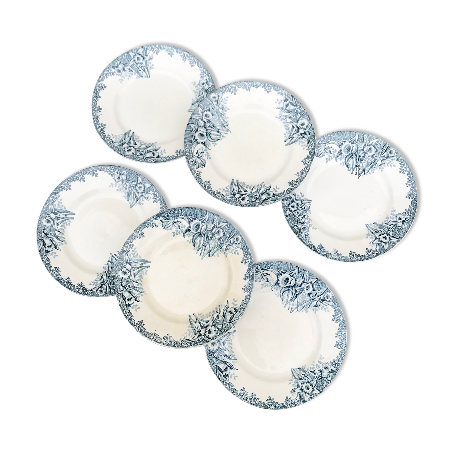 6 flat plates iron earth Narcisses StAmand