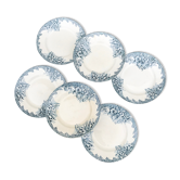 6 assiettes plates terre de fer narcisses stamand