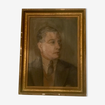 Portrait à huile 42x55cm