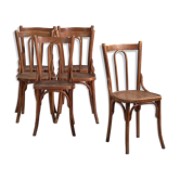 6 chaises anciennes en bois courbé – Europe centrale, circa 1900