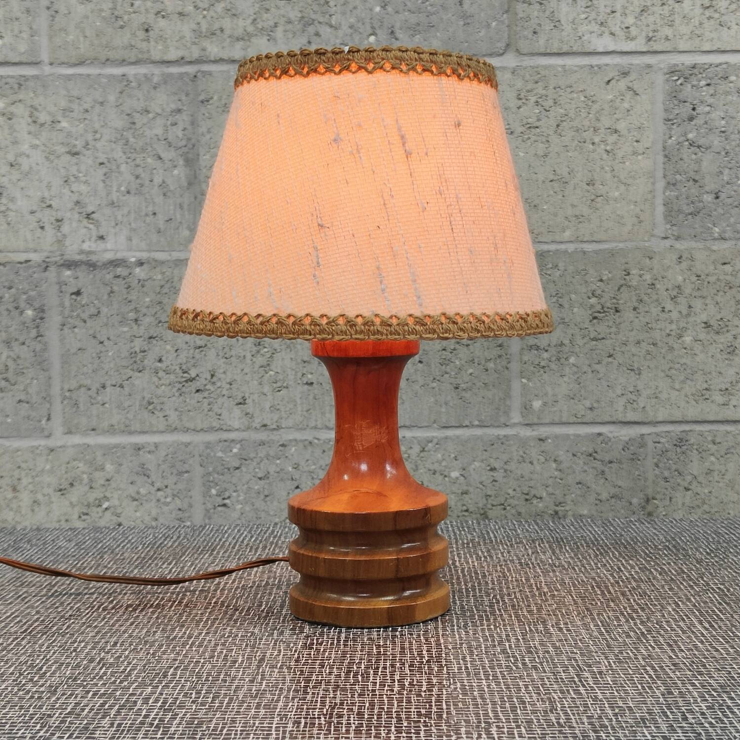 Small turned wooden lamp 1970