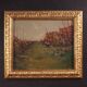 20th-century Italian landscape painting The Vineyard in Druento