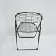 Niels Gammelgaard for Ikea grey wire metal folding chair, 1970s