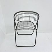 Niels Gammelgaard for Ikea grey wire metal folding chair, 1970s