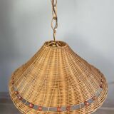 Vintage wicker pendant light
