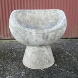 Vintage robert pansart outdoor armchair for elo in fiber cement.