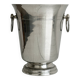 Shiny metal champagne bucket