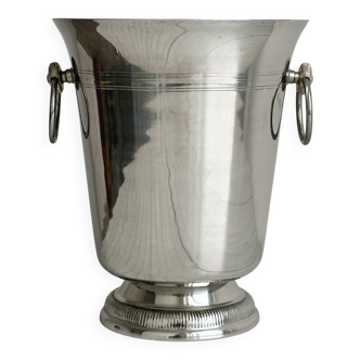 Shiny metal champagne bucket