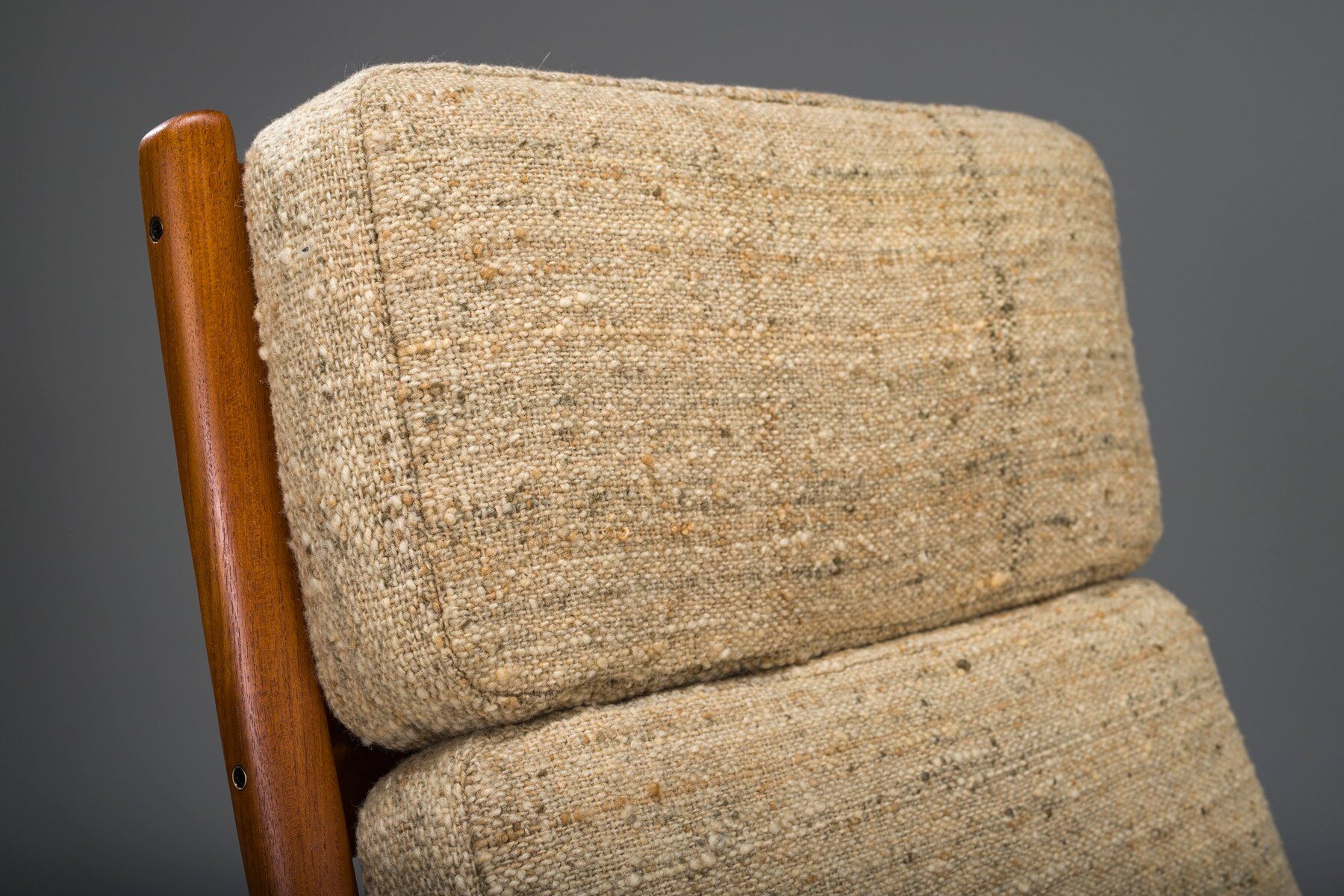 Ensemble de fauteuil à dossier haut et ottoman Senator en teck par Ole Wanscher pour Poul Jeppesen Collectors, Cado, années 1960