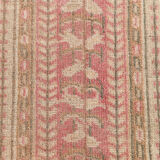 2x7 shades of red & beige vintage runner rug, 77x222cm