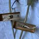 Set of 2 wall lamps type "glass" with switch on the cable via wall sockets