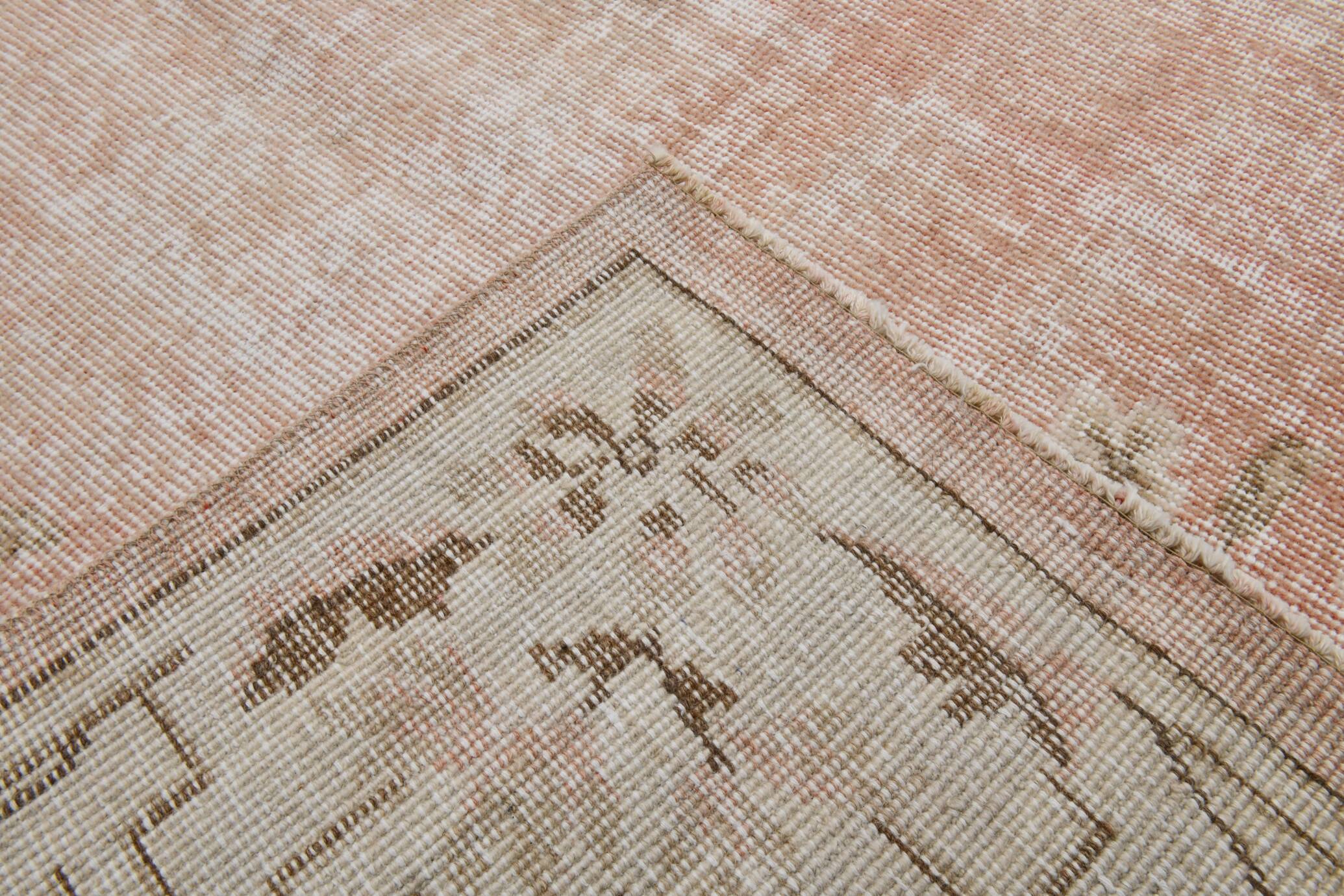 7x10 Pale Red & Beige Large Turkish Area Rug, 210x306Cm