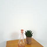 Pink glass carafe vintage