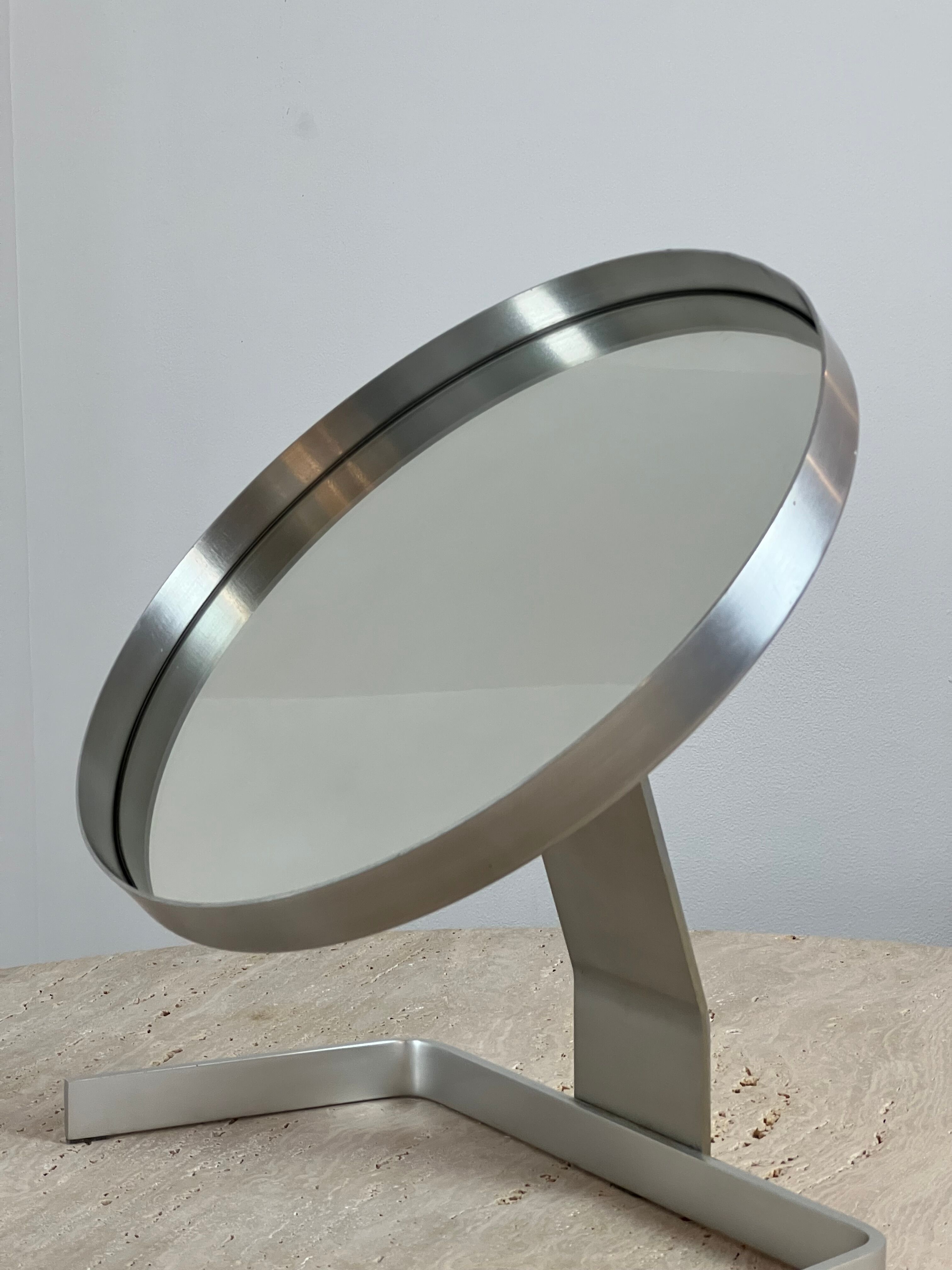Circular mirror by Pierre Vandel France 70s 47x44cm