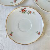 Service à thé vintage Digoin Sarreguemines – Modèle Corde – Motif Oiseau de Paradis