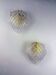 Pair of Italian "Leaf" frosted Murano glass wall sconces, 1970s