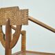 Pair of vintage antique Scandinavian oak Monk chairs, Sweden 1950s