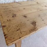 Farmhouse table in raw wood
