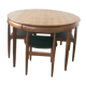 Ensemble table et chaise Hans Olsen scandinave teck 1950