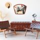 Pair of Teak & Leather heaters - model "Los Angeles" - Olivier de Schrijver