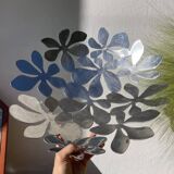 Fruit bowl/basket in chromed stainless steel, signed Monika Mulder