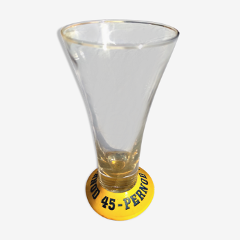 Glass Pernod Fils 45 with yellow foot