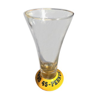 Glass Pernod Fils 45 with yellow foot