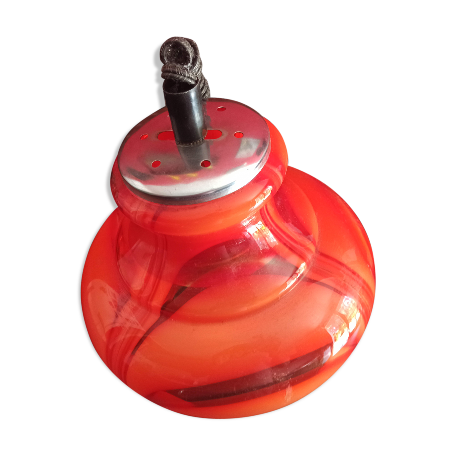 Vintage orange suspension lamp