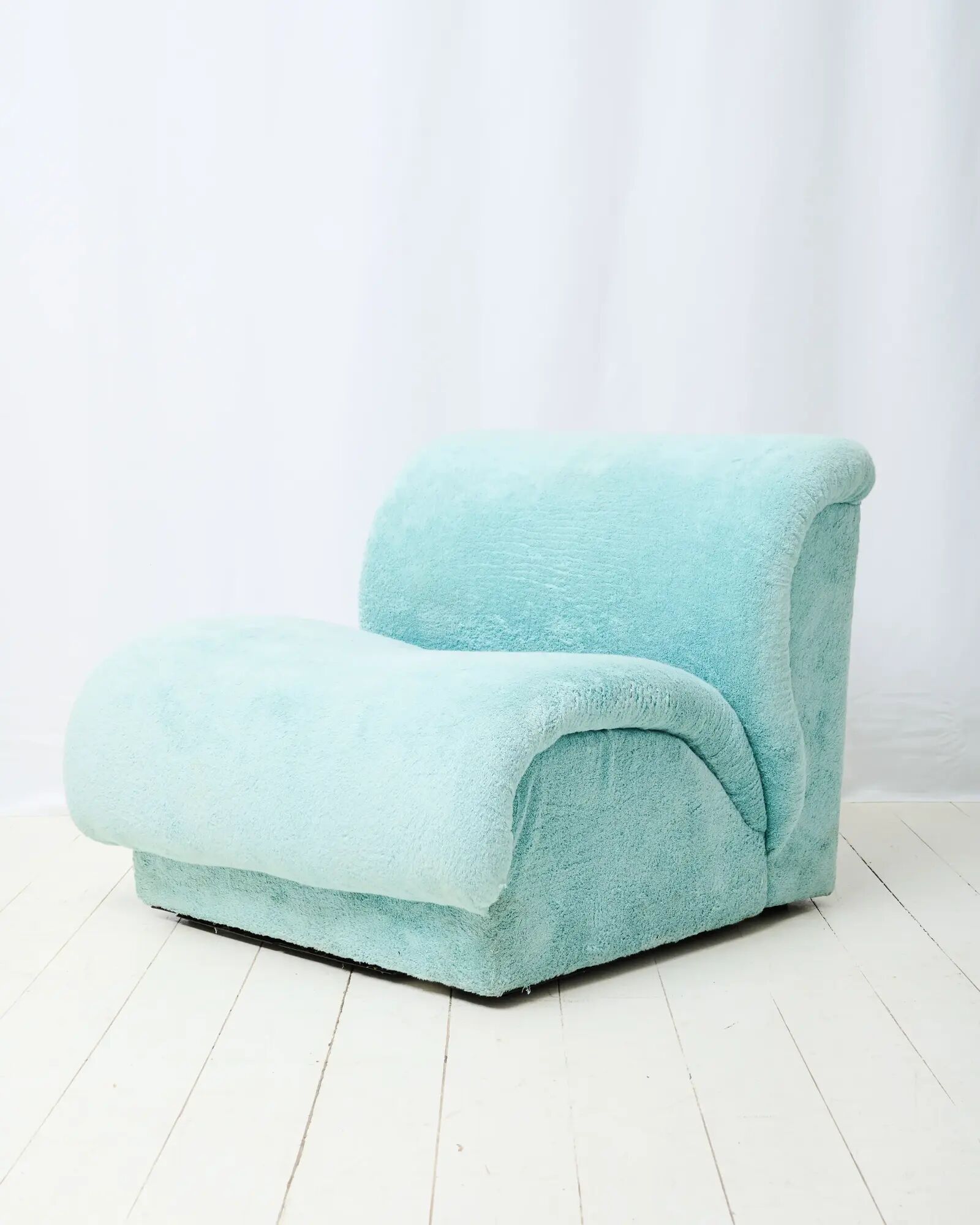 Blue armchair, Doimo Salotti, 1970s