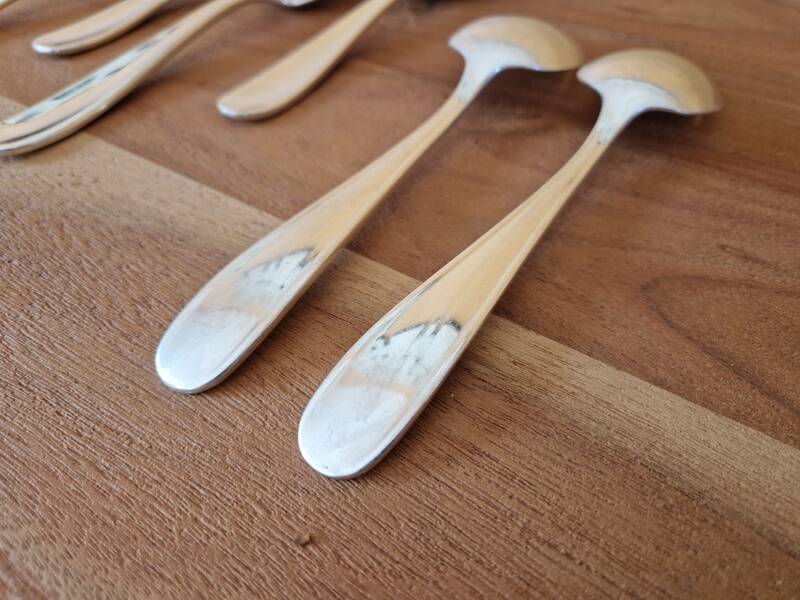 6 cuillères de table Christofle modèle Dax en métal argenté