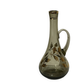 Vintage smoked glass jug / carafe with gilding – Vianne glassware