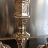 Louis XV chiseled bronze candlesticks