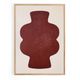 Peinture sur papier rouge cerise signée Eawy