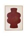 Peinture sur papier rouge cerise signée Eawy